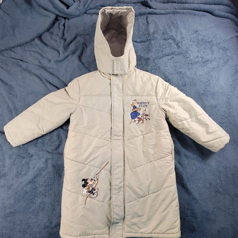 Disney Mickey Club Size 13 Beige Winter Jacket Outerwear Rain Outdoors Warm